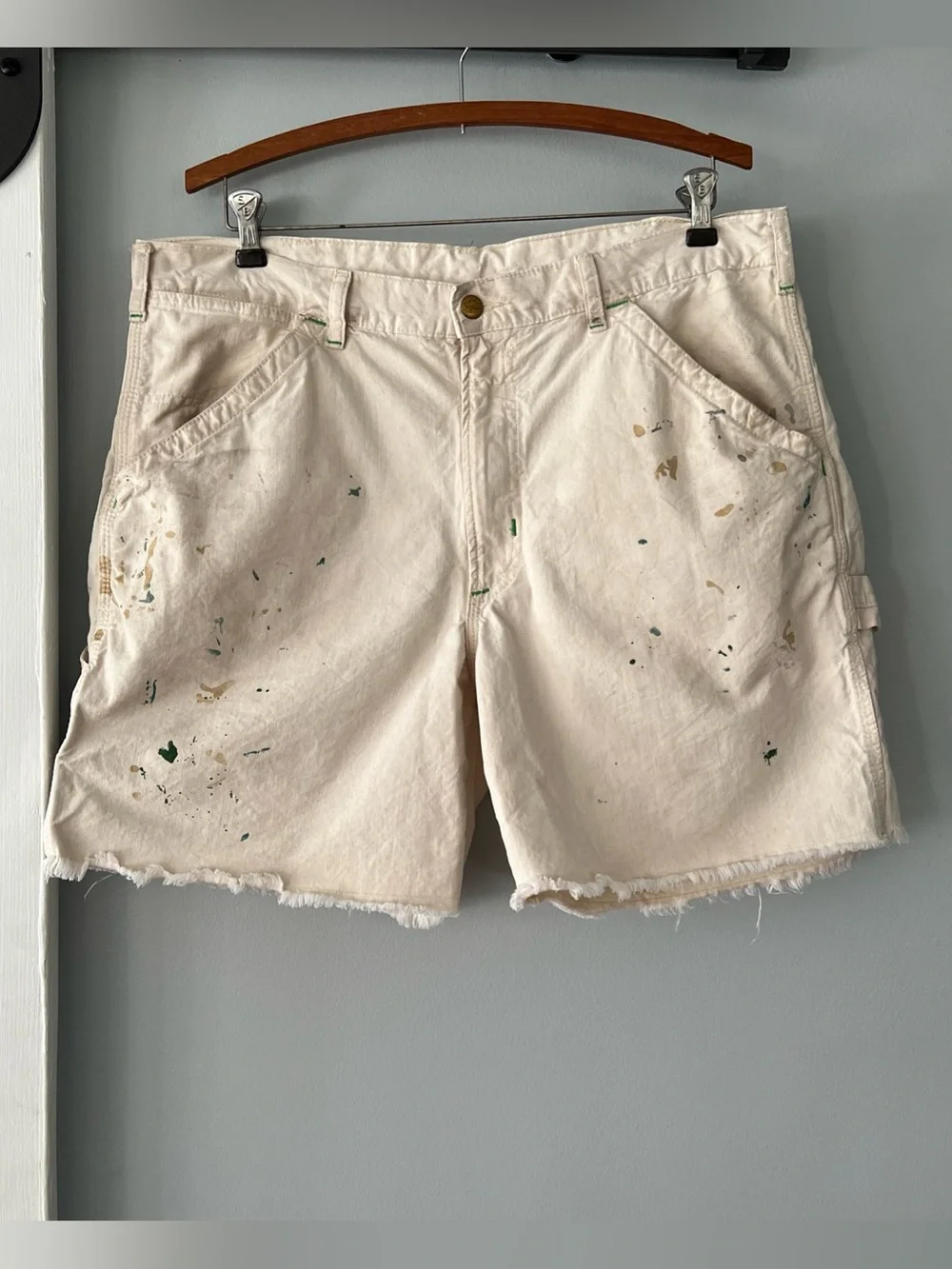 Polo Ralph Lauren 7-Inch Relaxed Fit Carpenter Shorts Rock Harbor Paint Splatter